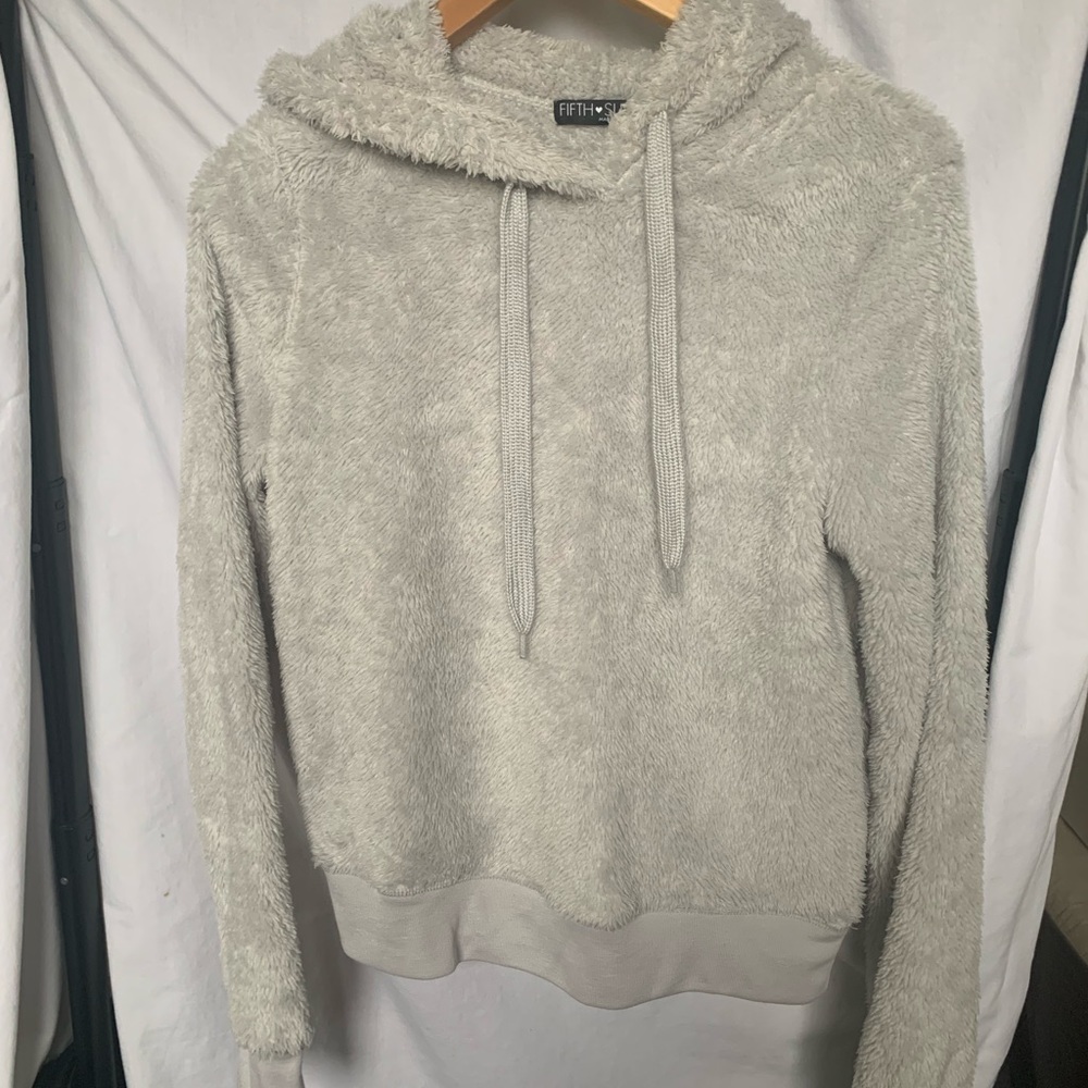 NEW Gray Fuzzy Hoodie